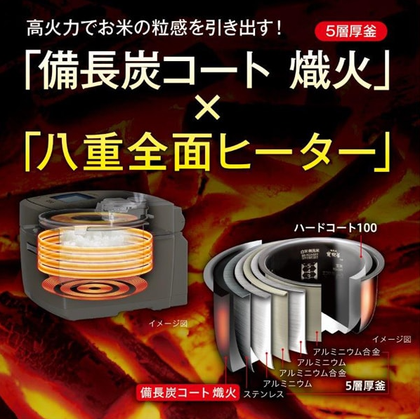 三菱電機 三菱IHジャー炊飯器 炭炊釜5.5合 NJVX10F — nmo