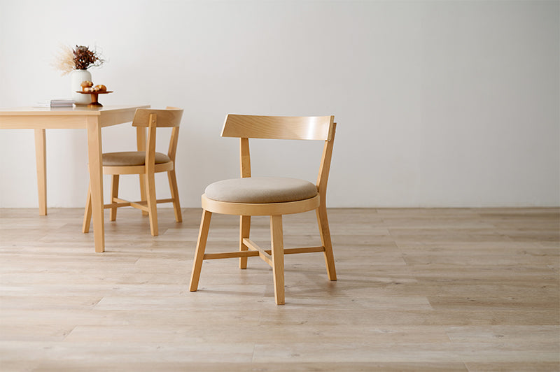ナチュラルダイニングチェア2脚セット