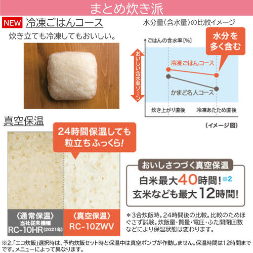 東芝 真空圧力IH炊飯器 炎 匠炊き 5.5合 RC10VSV(W)