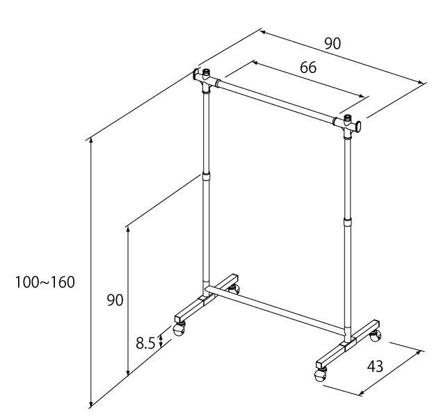 90㎝ハンガーラック