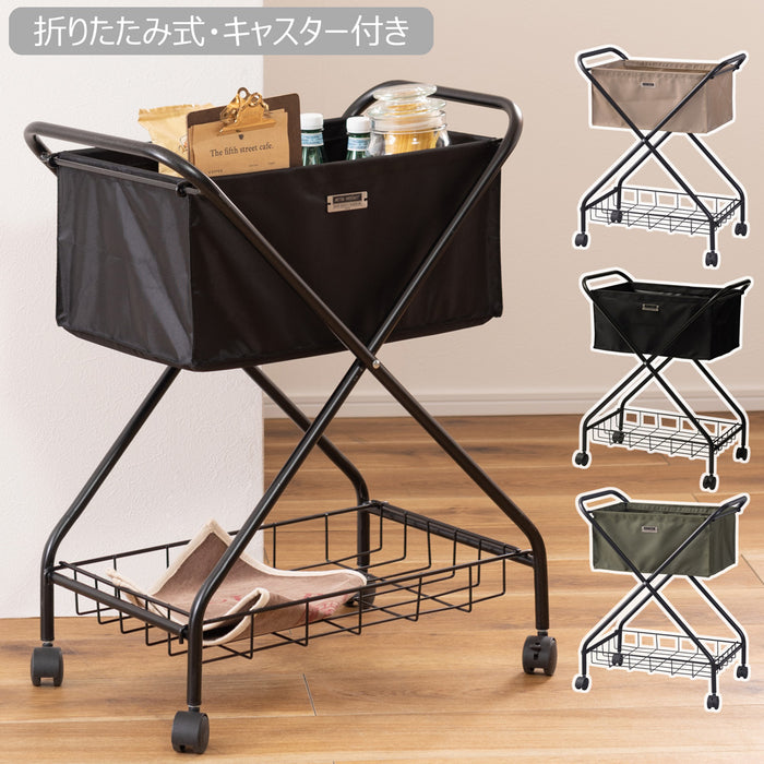 フォールディングバスケットワゴン