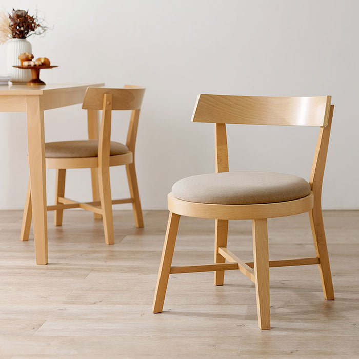 ナチュラルダイニングチェア2脚セット