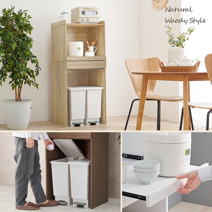 2段スリムキッチンラック