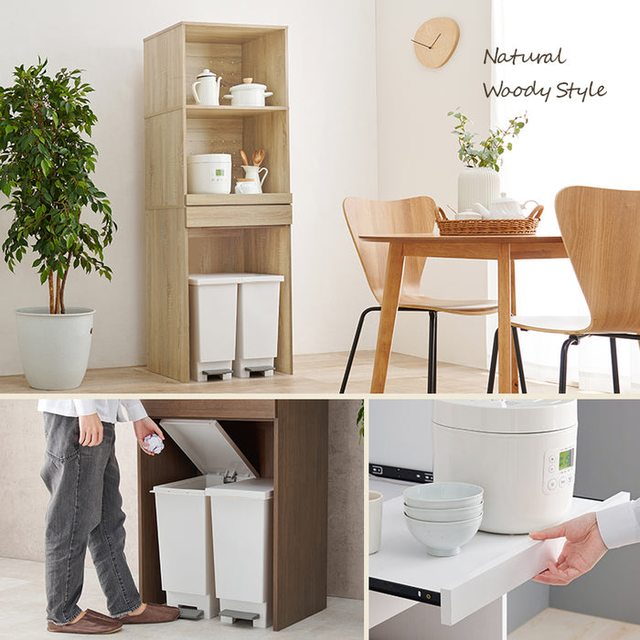 3段スリムキッチンラック